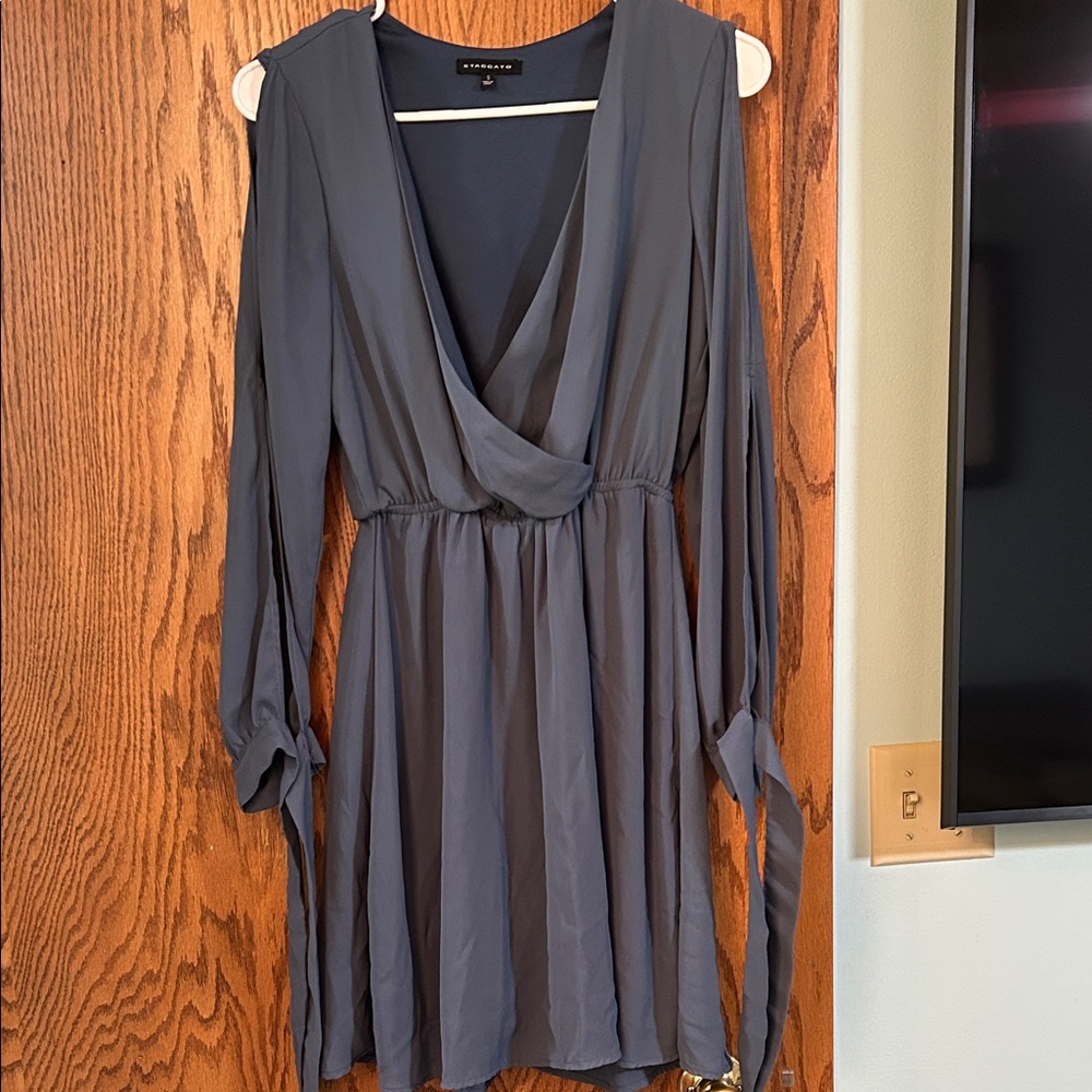Staccato dark blue grey dress